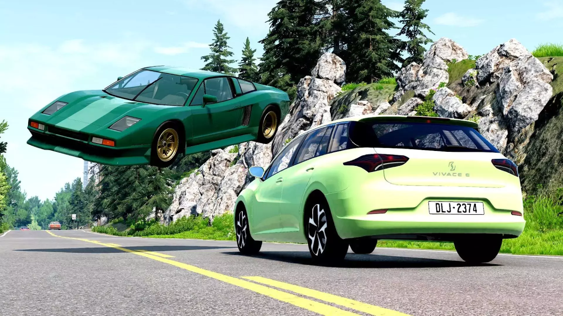 کارتون ماشین بازی جدید | سرعت بالا و تصادف شدید در بزرگراه