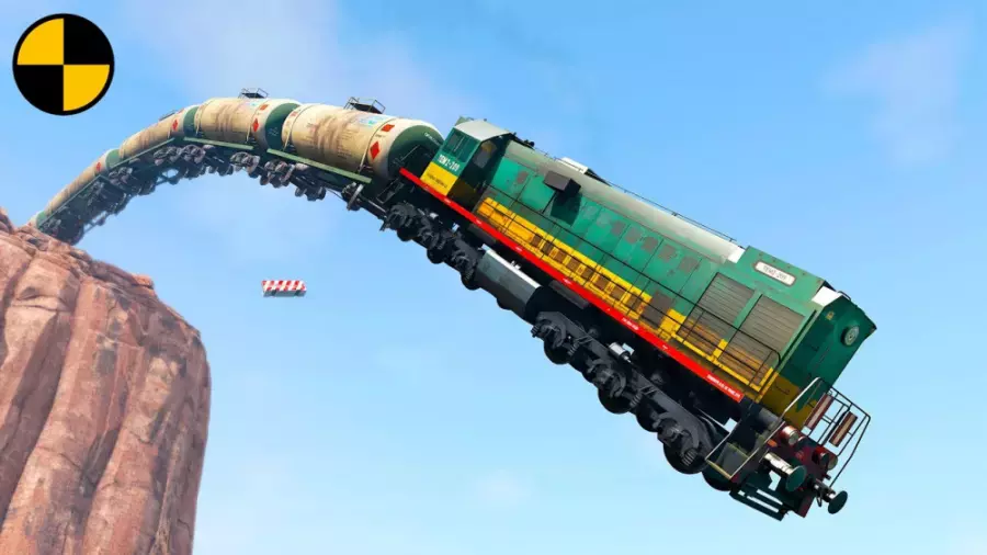 کارتون ماشین بازی جدید | گیم ماشینی | سقوط قطار از ارتفاع خیلی بلند