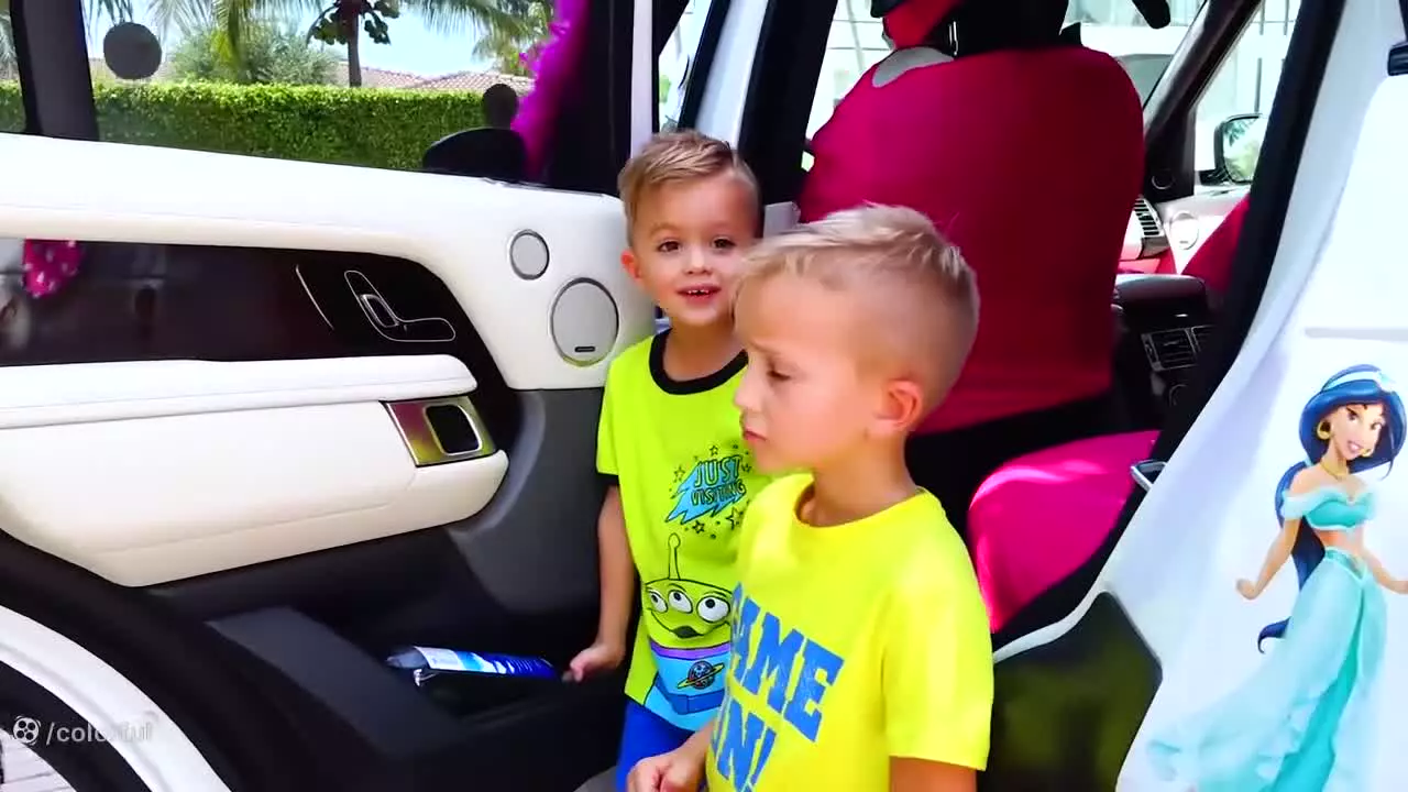 ولاد و نیکی طولانی-چالش ماشین صورتی-ا-کارتون ولاد ونیکی جدید-برنامه کودک ولاد