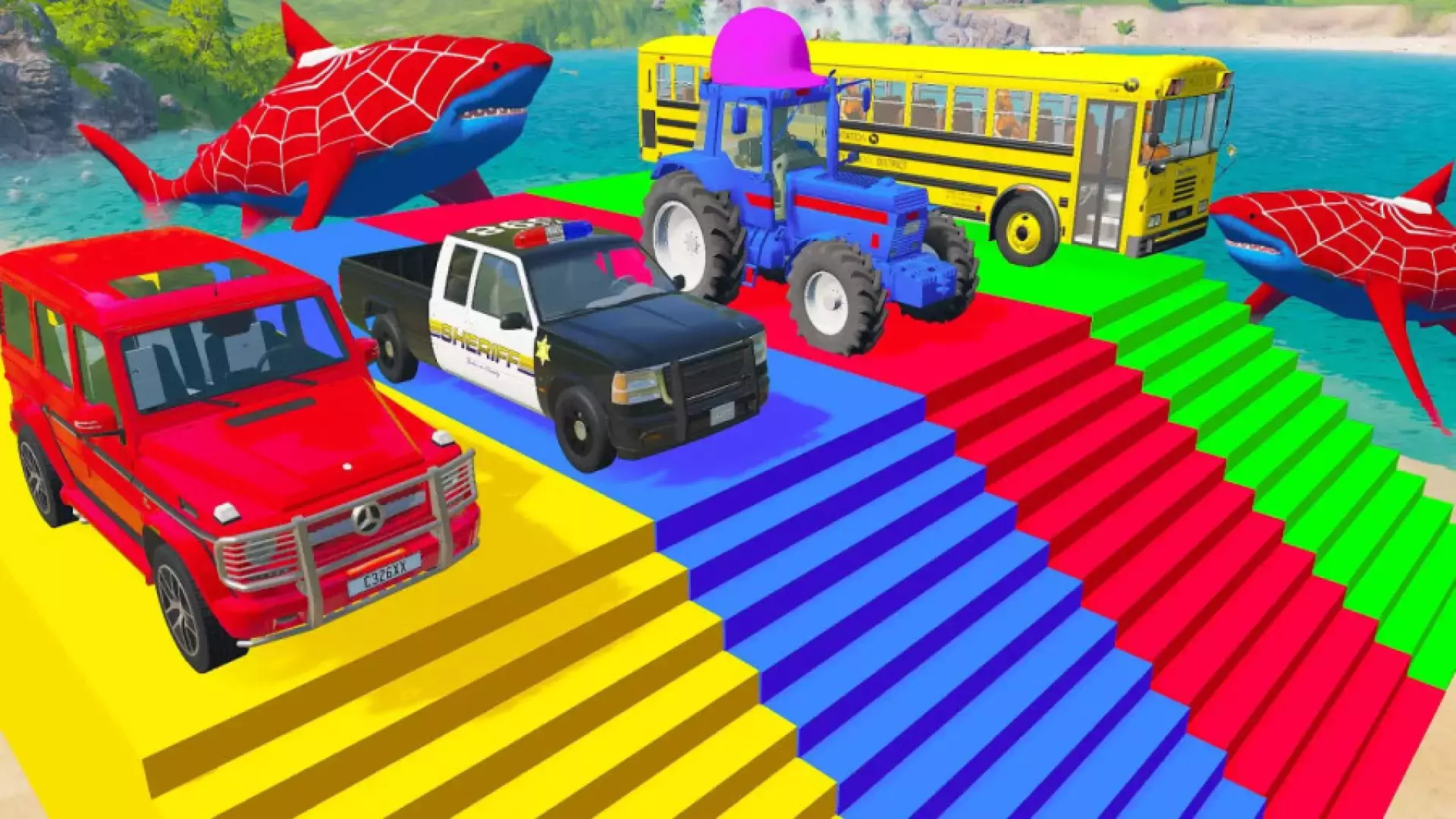 کارتون ماشین بازی - ماشین پلیس - برنامه کودک ماشین - ماشین پلیس