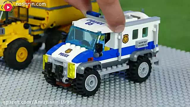 ماشین بازی کودکانه / برنامه کودک / ماشین پلیس و بیل مکانیکی