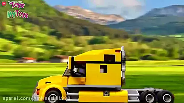 ماشین بازی کودکانه / برنامه کودک / تصادف کامیون و ماشین پلیس
