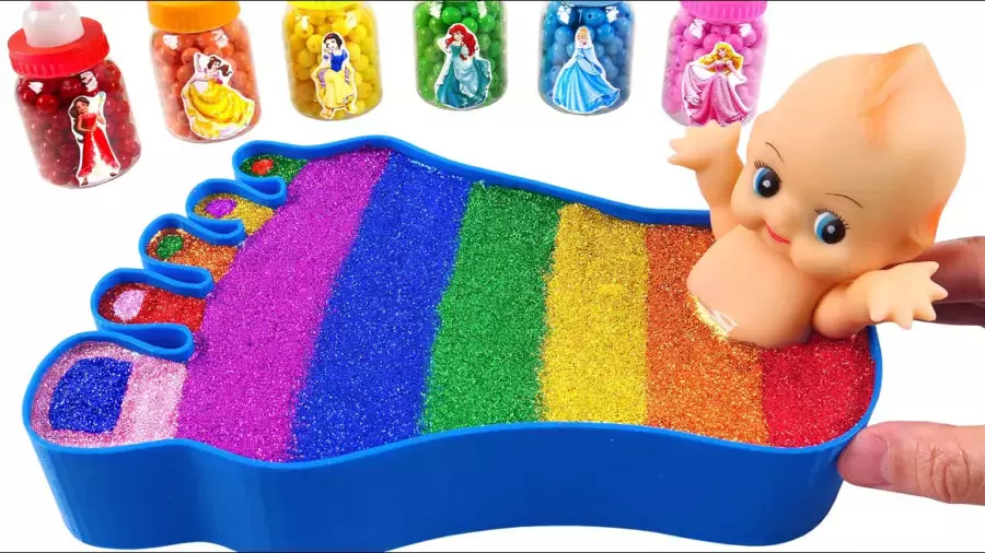 اسلایم بازی با اسلایم اکلیلی | آموزش ساخت اسلایم درخشان