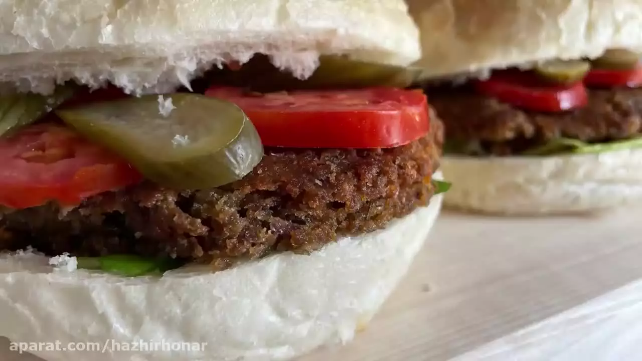 طرز تهیه غذای خوشمزه ایرانی | برگر گیاهی عدس