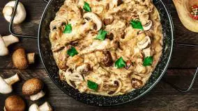 آموزش آشپزی | طرز تهیه قارچ استراگانوف وگان | غذای گیاهی