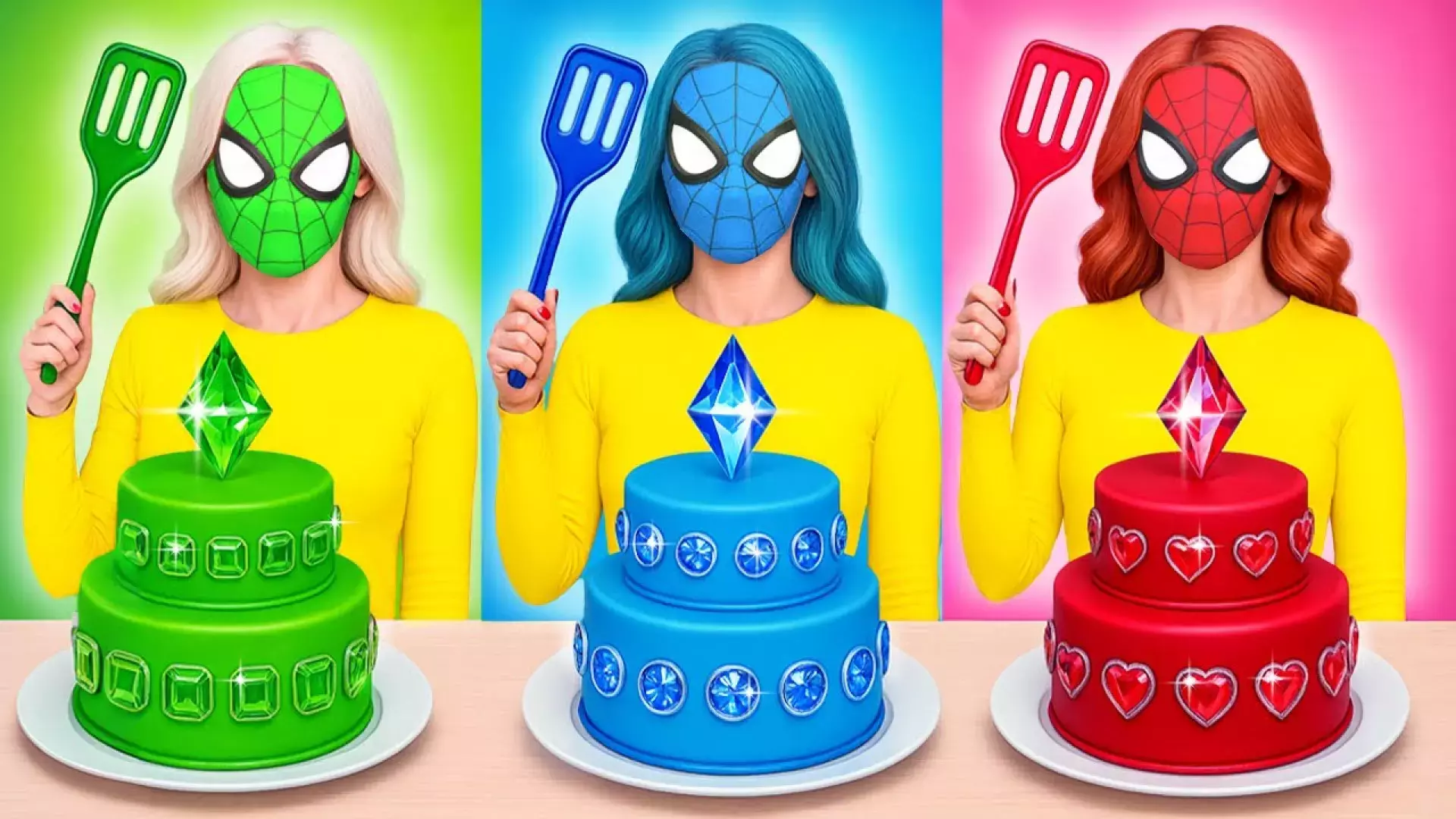 چالش غذاهاچالی رنگین کمانی /چالش خوردن با چوب غذاخوری/چالش سریع ترین غذا خور