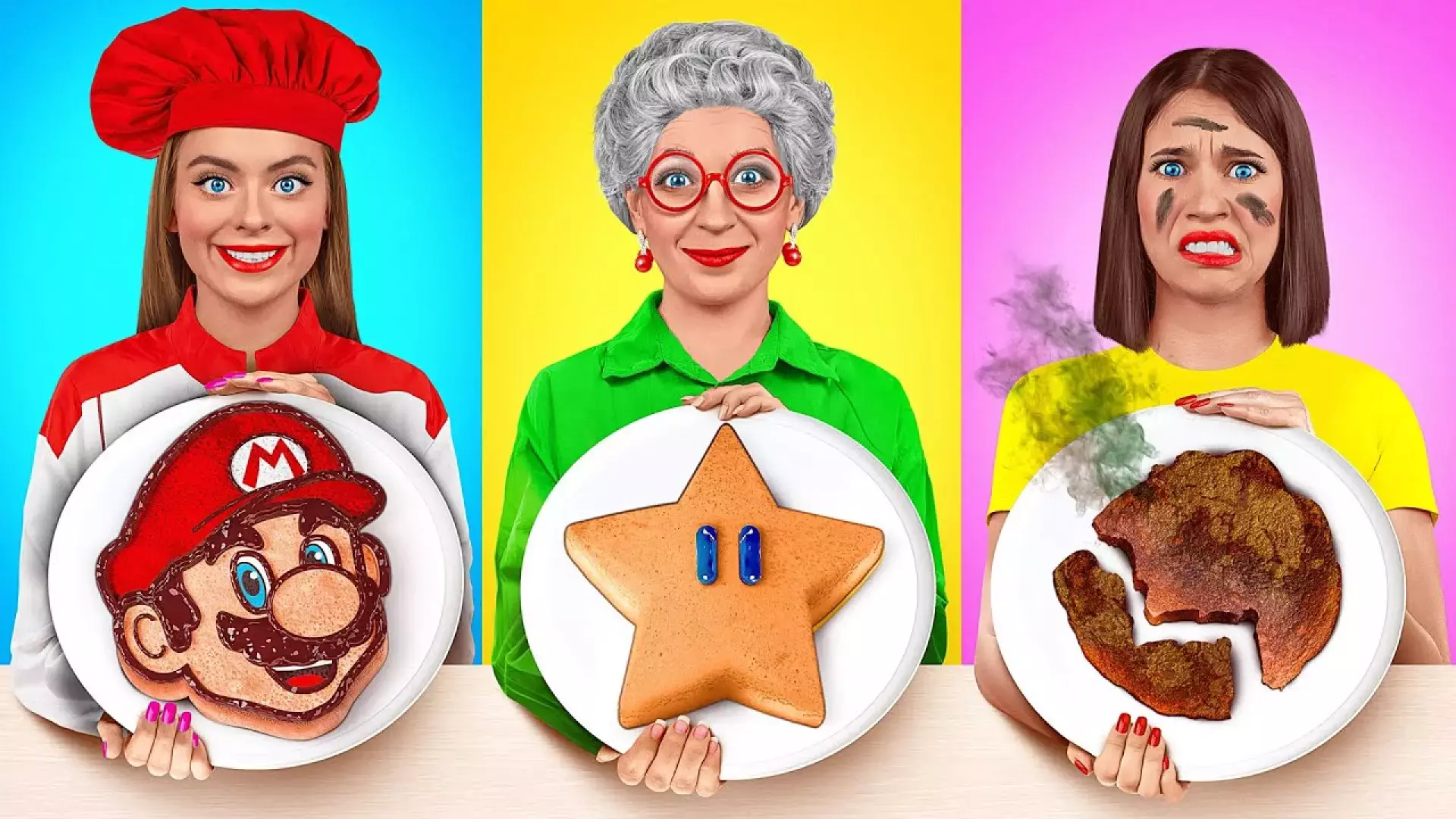 چالش غذایی جذاب/چالش دختر زرد و ابی/ چالش خنده دارچال