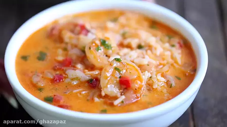 آموزش سوپ جدید و مقوی سوپ میگو - سوپ دریایی خوشمزه با میگو