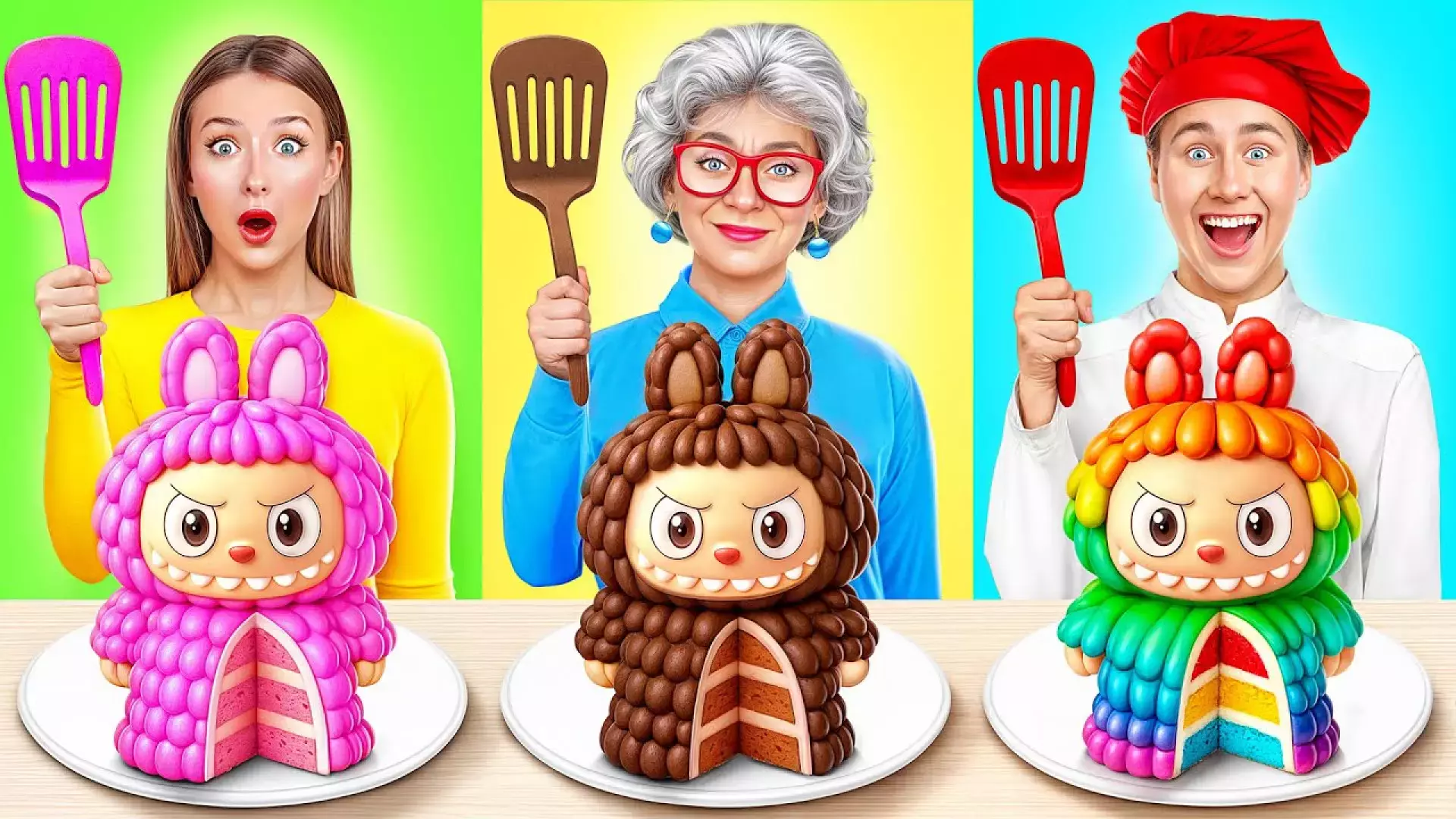 چالش غذایی طولانی آشپز های رنگارنگ ، چالش غذایی طولانی برای دختر جدید ، خوراکی