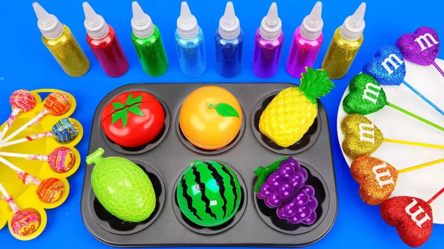 اسلایم بازی ، آموزش ساخت اسلایم ، اسلایم رنگی رنگی ، بازی با اسلایم