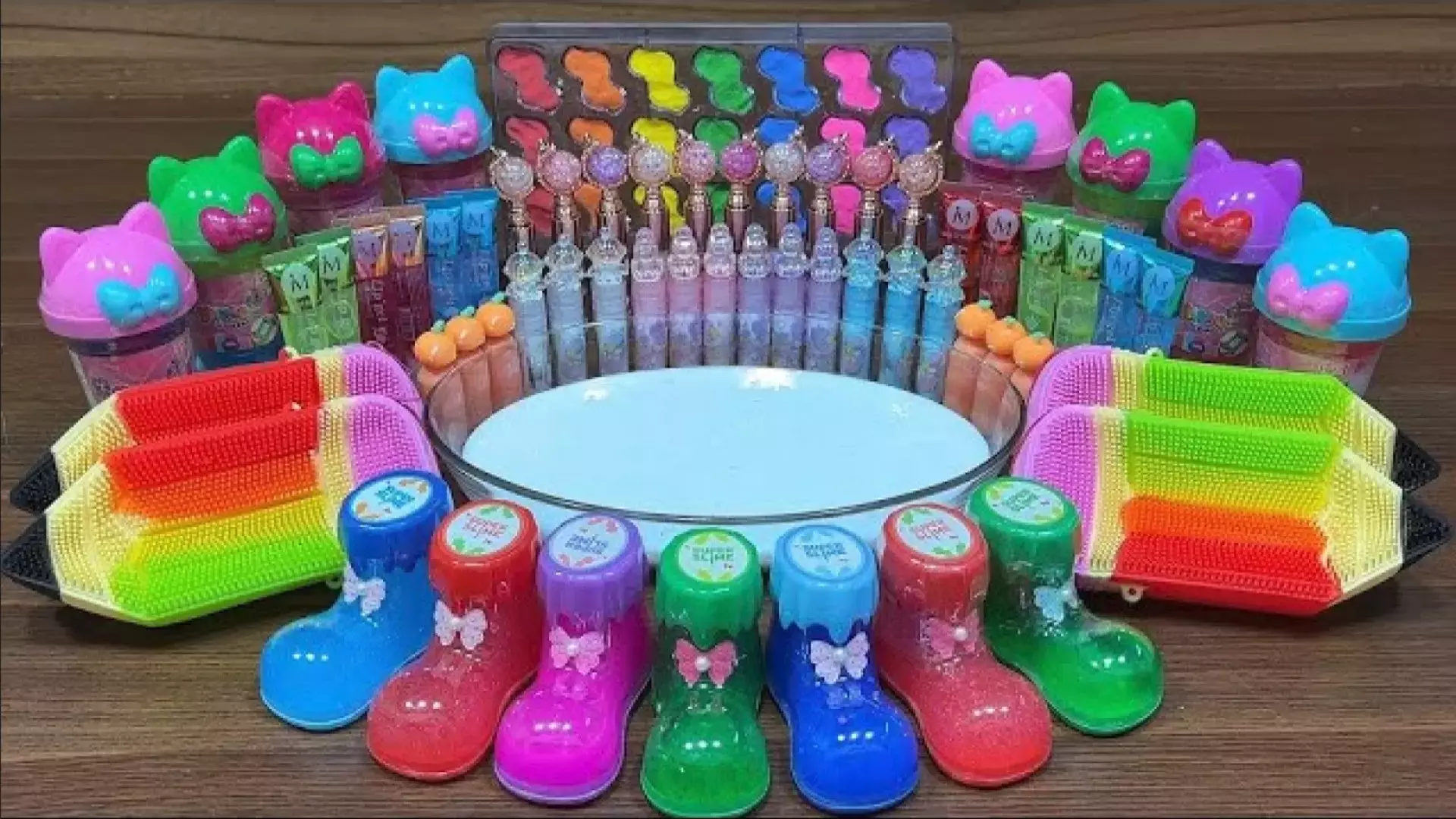 ترکیب کردن اسلایم یونیکورن رنگی : آموزش ساخت اسلایم شفاف : اسلایم بازی جدید