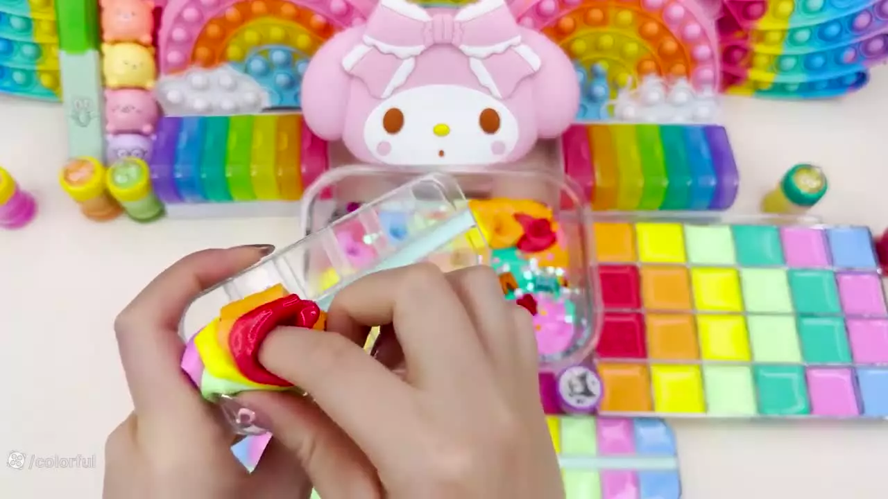 آموزش ساخت اسلایم - کودک اسلایم - اسلایم اسمر - اسلایم بازی -میکس اسلایم کالرفول