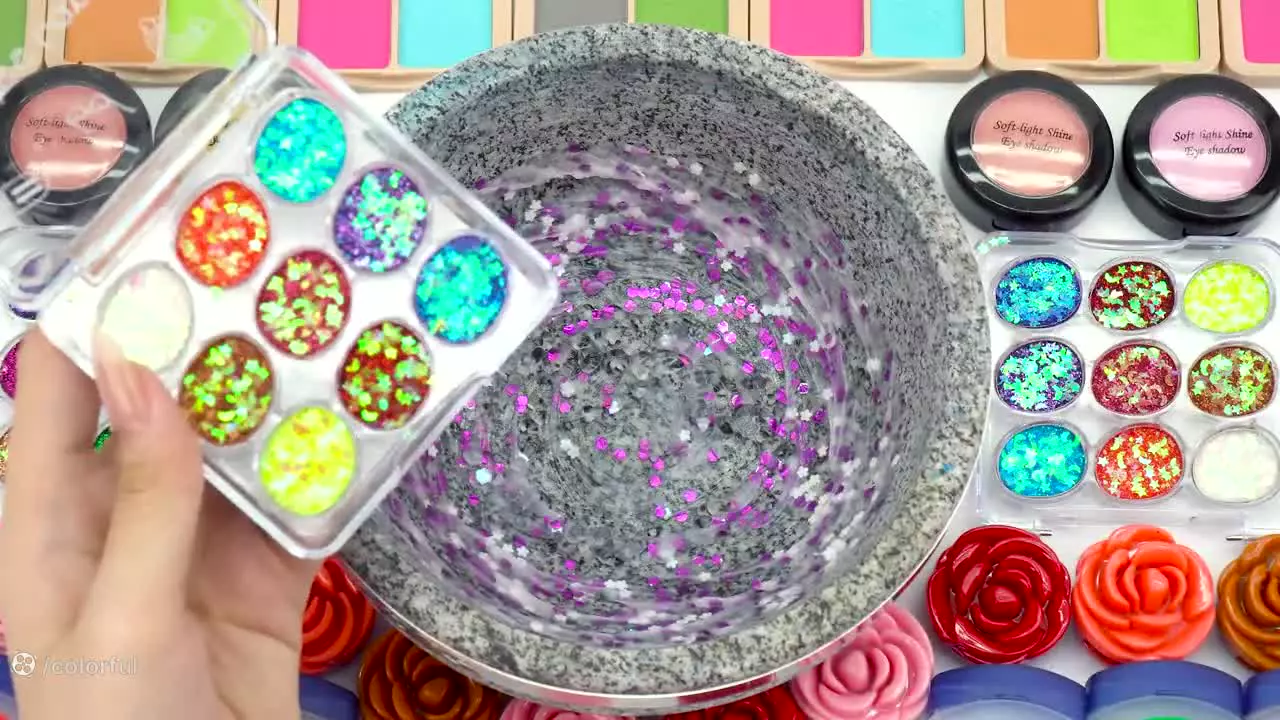 اسلایم بازی ، آموزش ساخت اسلایم ، اسلایم رنگی رنگی ، بازی با اسلایم