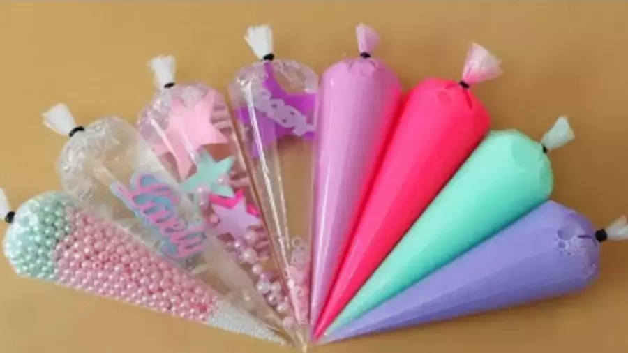 آموزش ساخت اسلایم خامه ای/قاطی کردن اسلایم ها/اسلایم خامه ای و شفاف صورتی کیوت