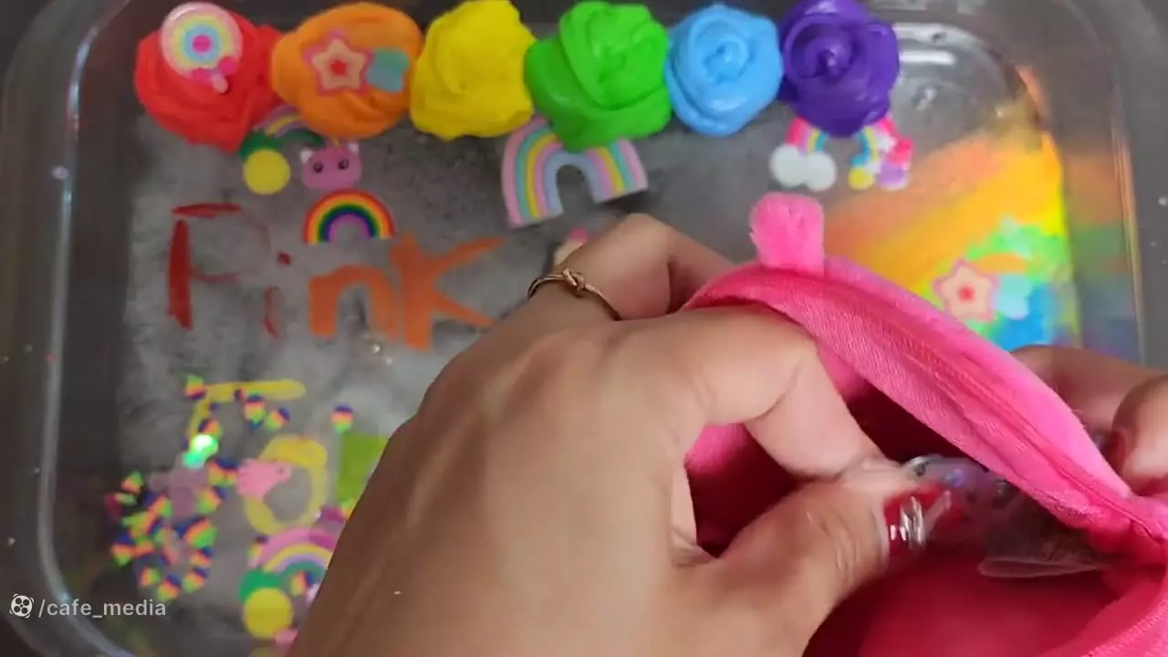 آموزش ساخت اسلایم پینک فونگ، اسلایم بازی کودکان ، ترکیب کردن اسلایم شفاف