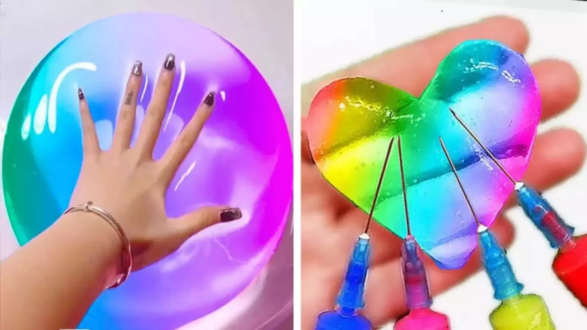 آموزش ساخت اسلایم / اسلایم بازی جدید / ترکیب کردن واتر اسلایم / اسلایم دخترانه