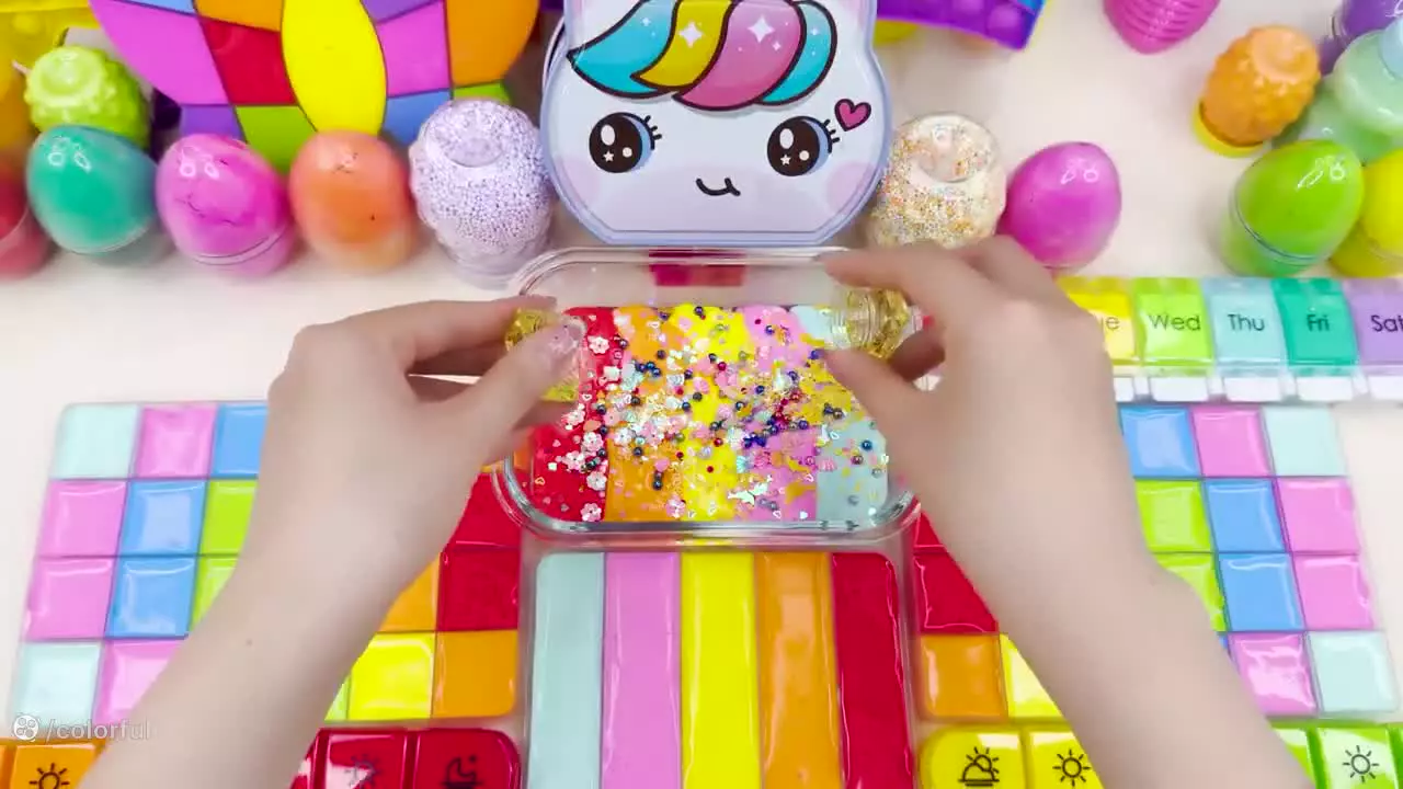 آموزش ساخت اسلایم - کودک اسلایم - اسلایم اسمر - اسلایم بازی -میکس اسلایم کالرفول