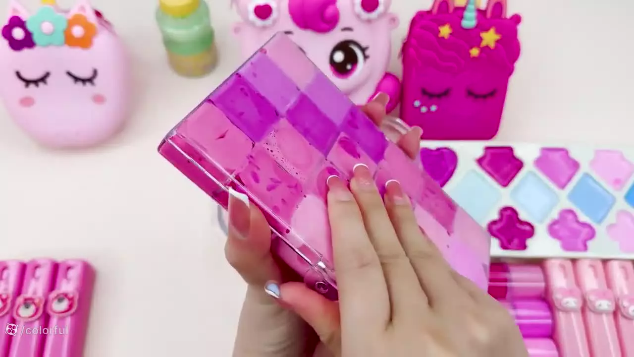 آموزش ساخت اسلایم - کودک اسلایم - اسلایم اسمر - اسلایم بازی -میکس اسلایم کالرفول