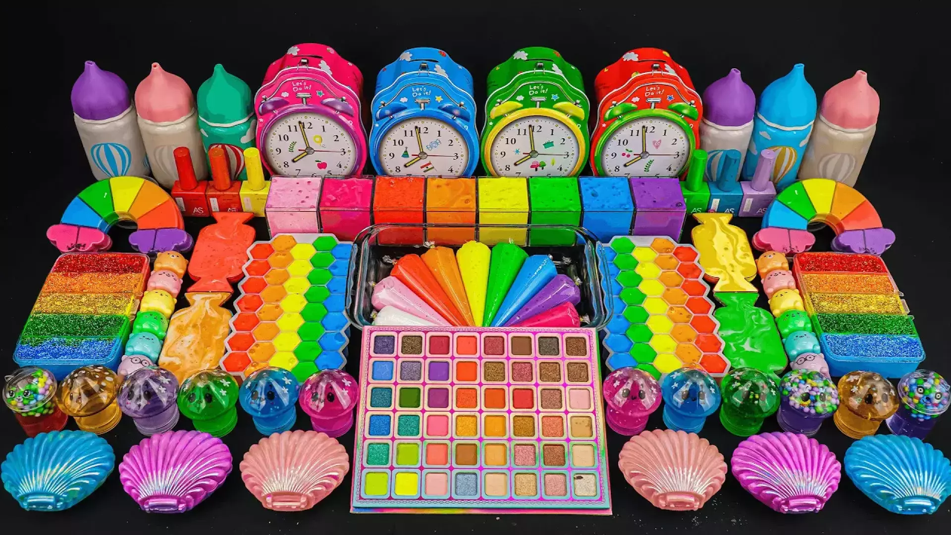 ترکیب کردن اسلایم رنگین کمان - آموزش ساخت اسلایم - اسلایم بازی جدید