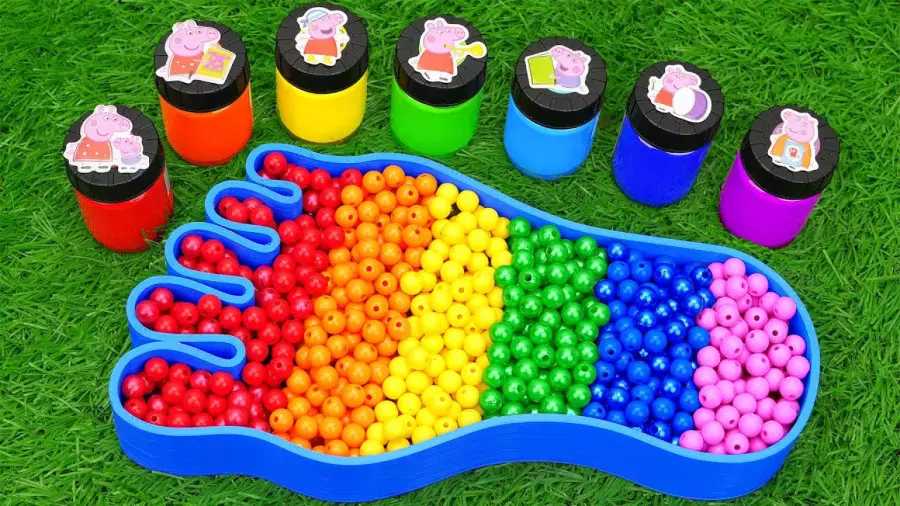 ترکیب کردن اسلایم رنگی، آموزش ساخت اسلایم، اسلایم بازی، اسلایم هفت رنگ