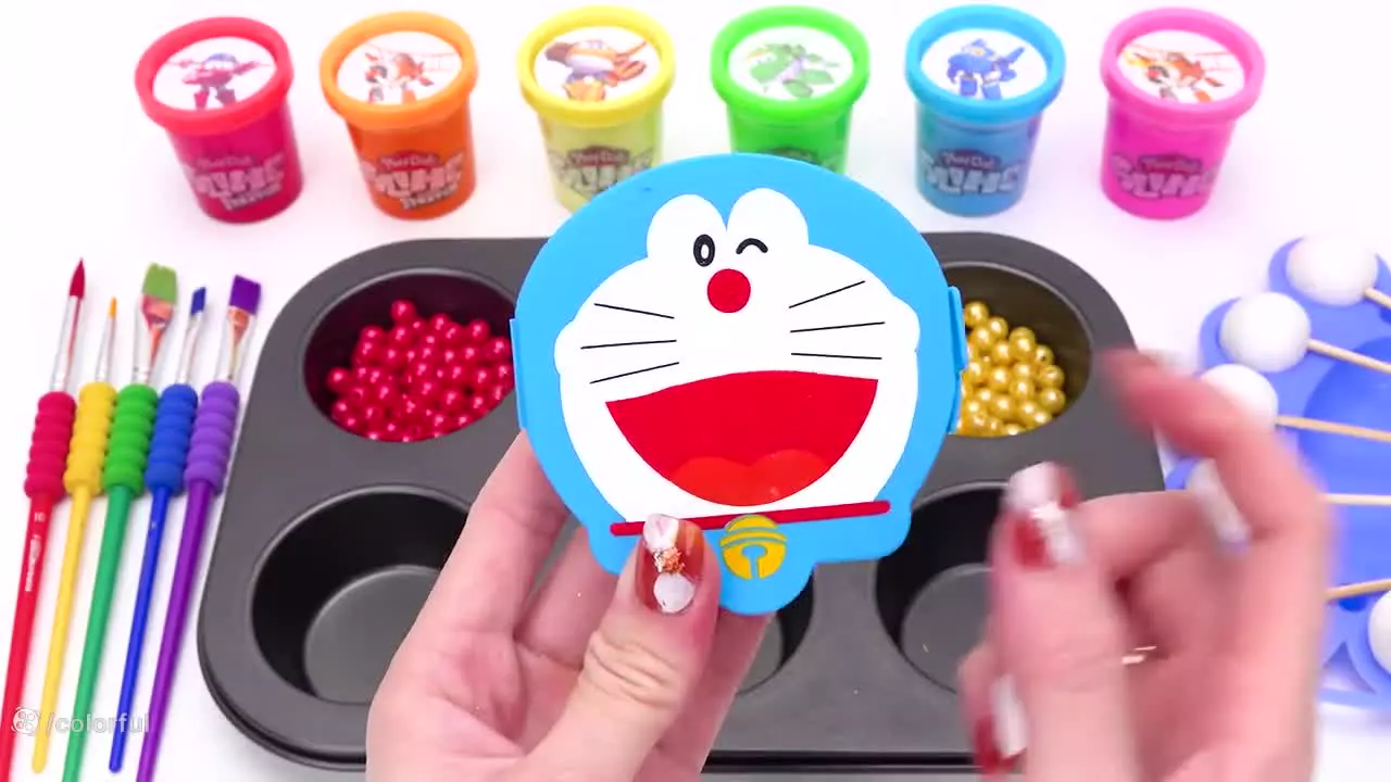 اسلایم بازی ، آموزش ساخت اسلایم تخم مرغی، اسلایم توپ رنگی ، بازی با اسلایم