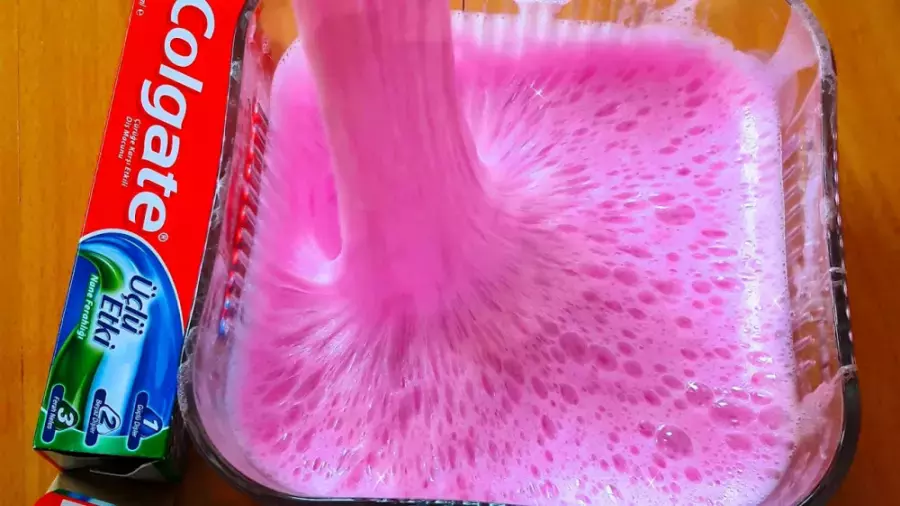 اموزش ساخت اسلایم با خمیر دندان