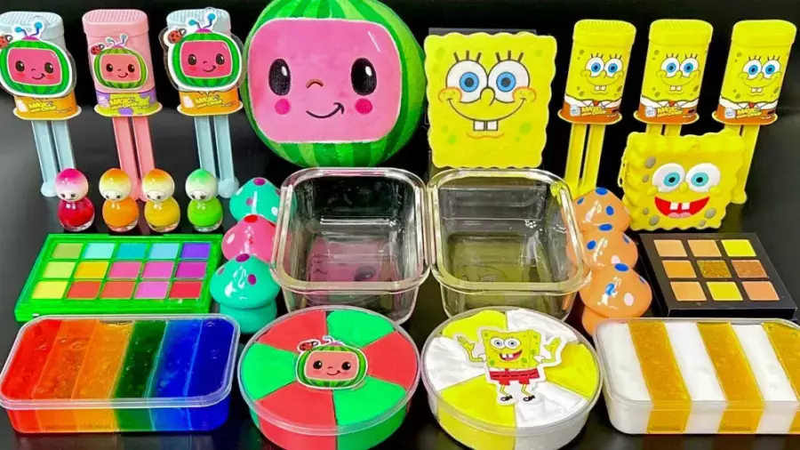 آموزش ساخت اسلایم باب اسفنجی و کوکوملون / اسلایم بازی کودکانه / اسلایم باحال