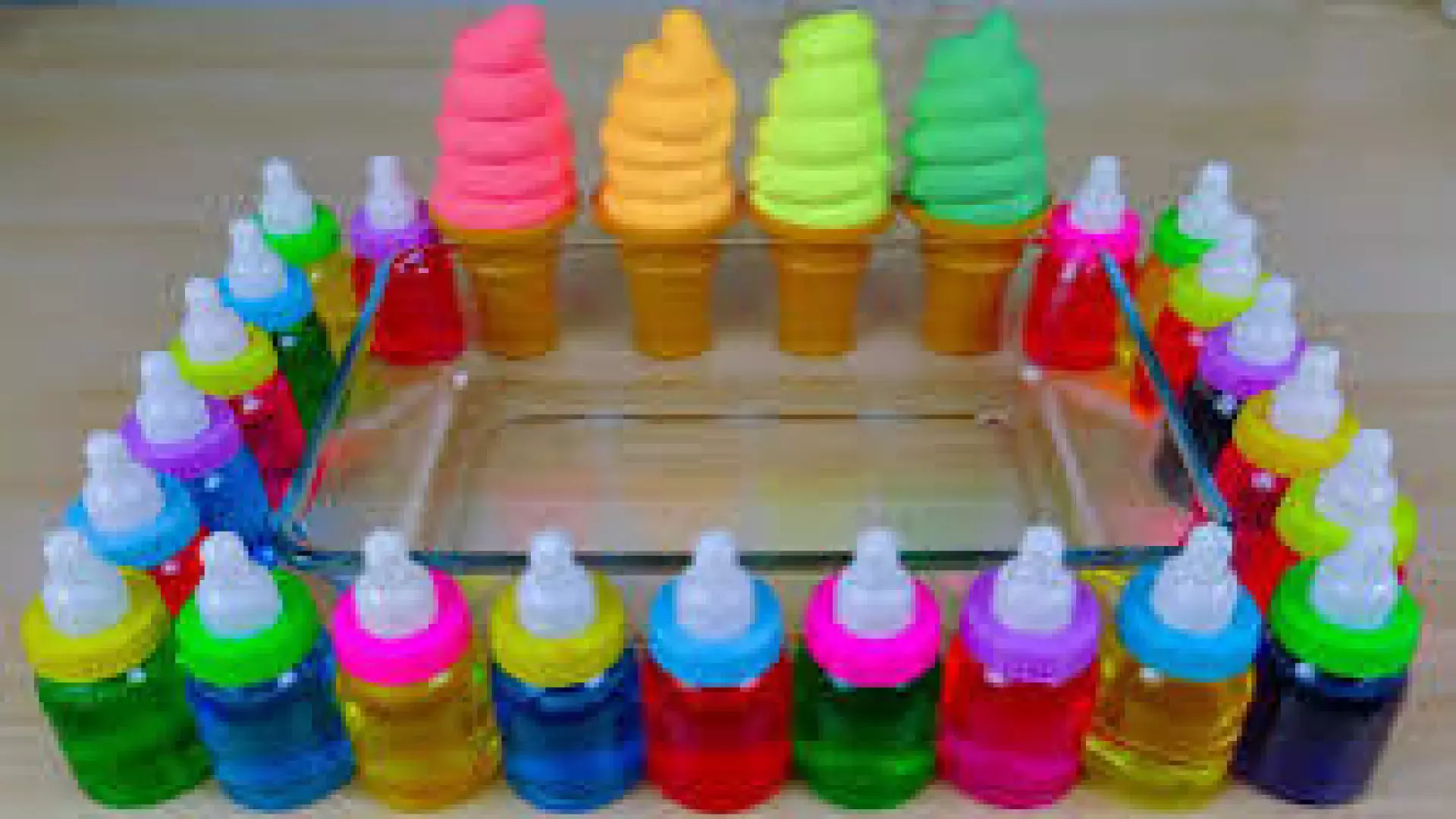 اموزش ساخت اسلایم ؛ اسلایم بازی جدید ؛ مخلوط کردن اسلایم شفاف ؛ اسلایم آبی جیلتر