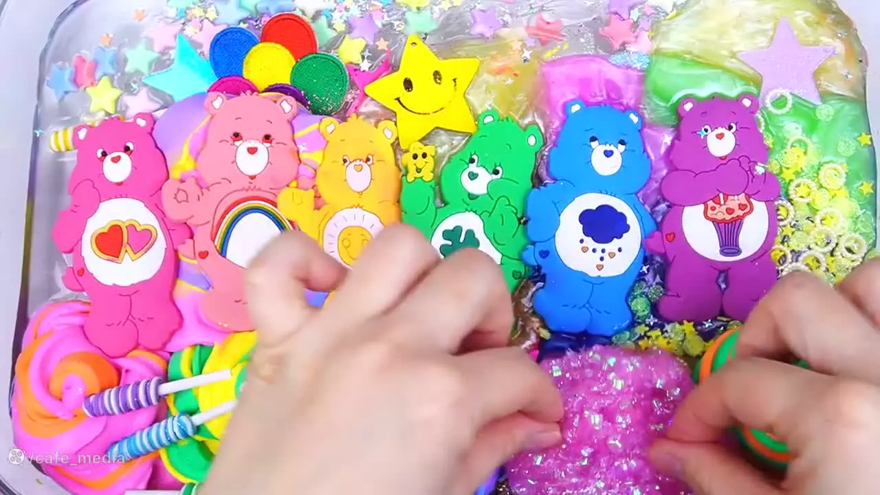 اموزش ساخت اسلایم رنگی ؛ اسلایم بازی جدید ؛ مخلوط کردن اسلایم خرسی