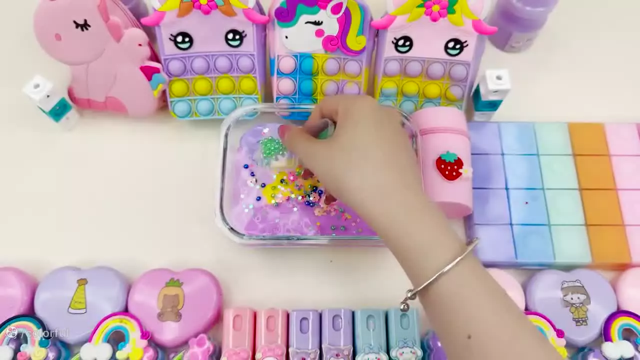 آموزش ساخت اسلایم - کودک اسلایم - اسلایم اسمر - اسلایم بازی -میکس اسلایم کالرفول