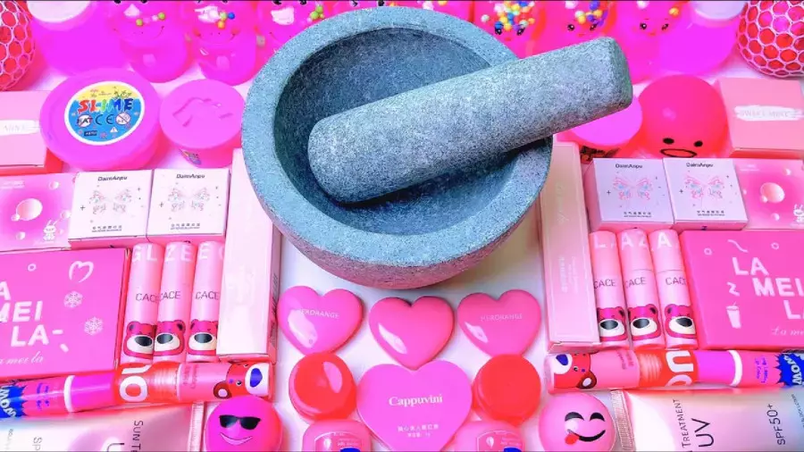 آموزش ساخت اسلایم - اسلایم سرگرمی - اسلایم بازی - میکس اسلایم صورتی