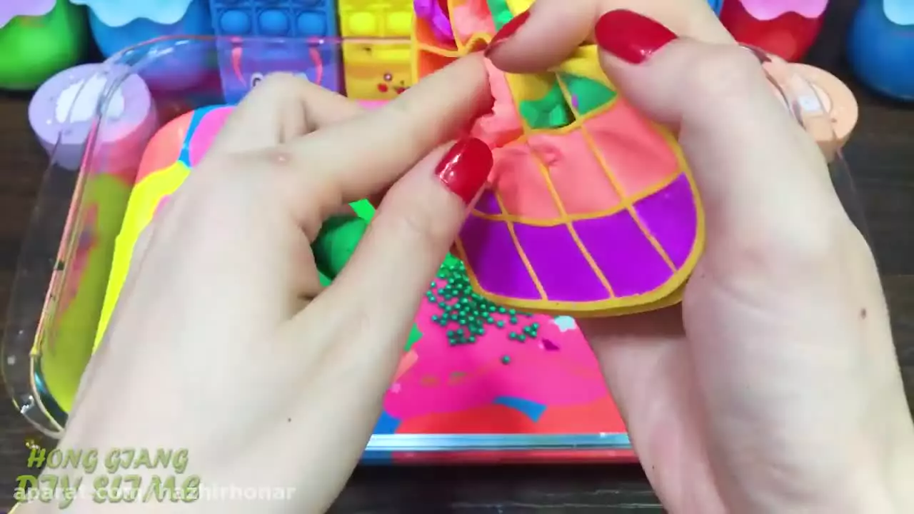 آموزش ساخت اسلایم با بالن های ابی | اسلایم شفاف | اسلایم بازی