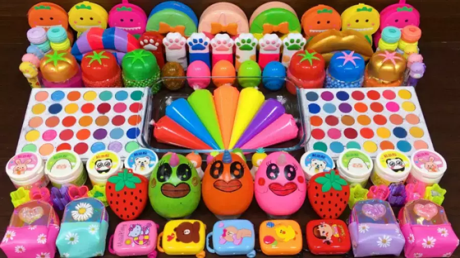 مخلوط کردن اسلایم های رنگی | آموزش ساخت اسلایم