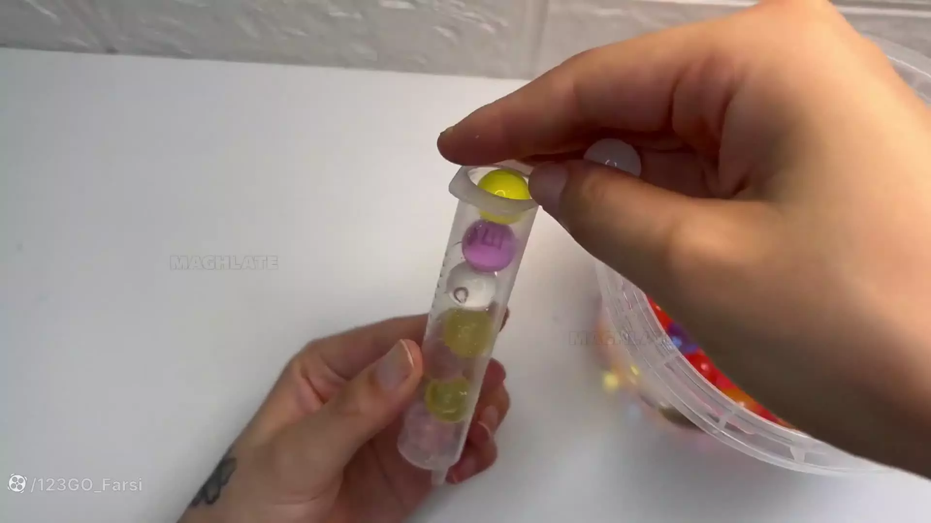 آموزش ساخت اسلایم کیوت ، اسلایم بازی کودکان ، ترکیب کردن اسلایم جدید