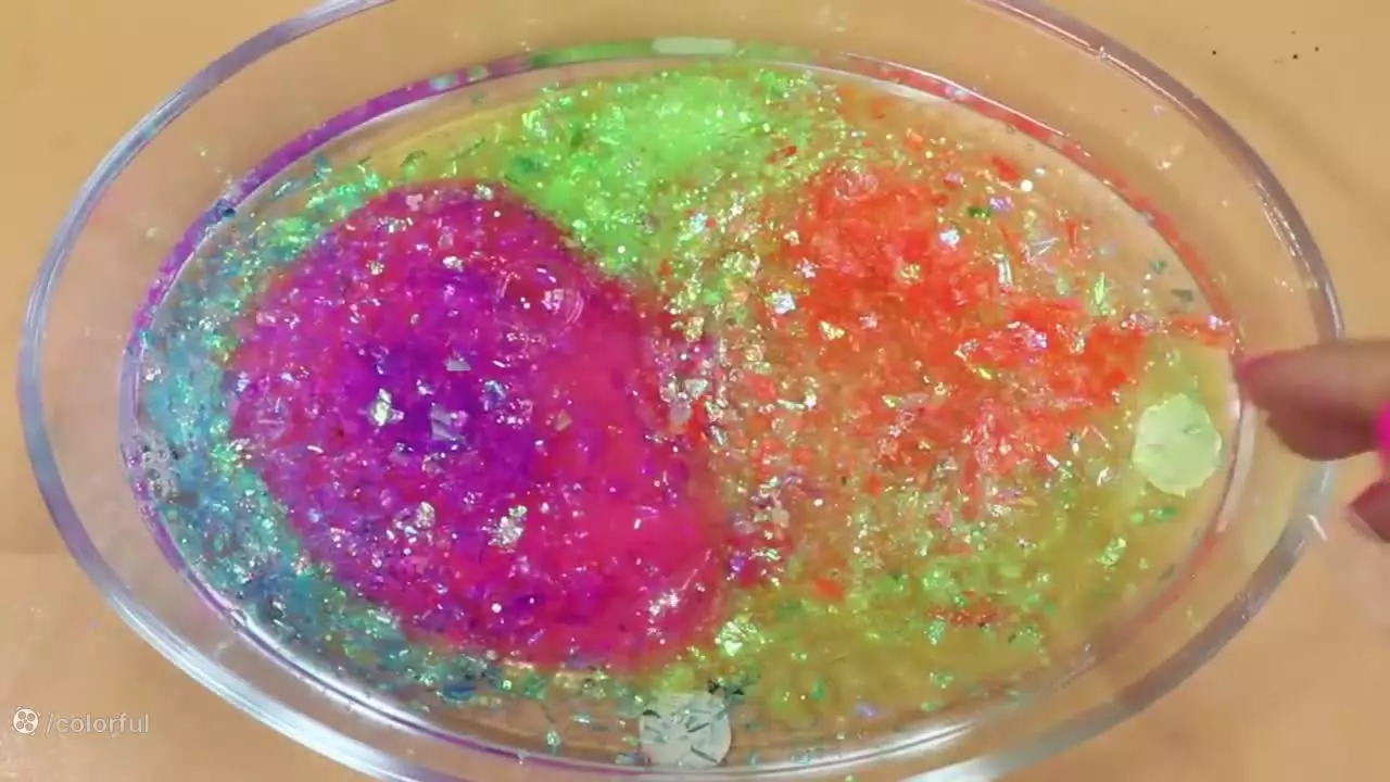 آموزش ساخت اسلایم - کودک اسلایم - اسلایم اسمر - اسلایم بازی -میکس اسلایم کالرفول