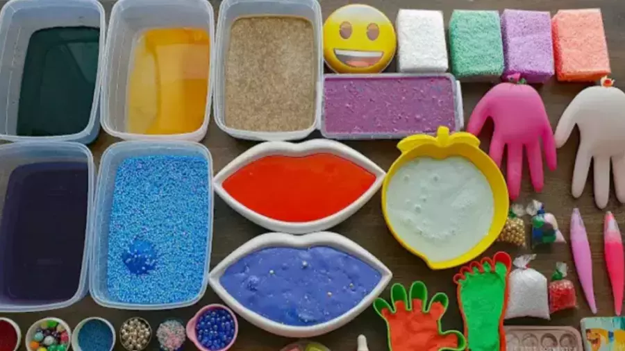 آموزش ساخت اسلایم خامه ای/قاطی کردن اسلایم ها/رنگ کردن اسلایم شفاف کیوت