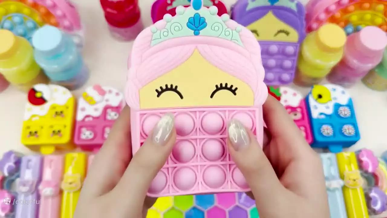 آموزش ساخت اسلایم - کودک اسلایم - اسلایم اسمر - اسلایم بازی -میکس اسلایم کالرفول