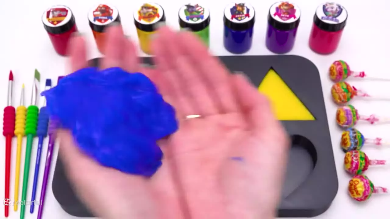 اسلایم بازی ، آموزش ساخت اسلایم ، اسلایم رنگی رنگی ، بازی با اسلایم