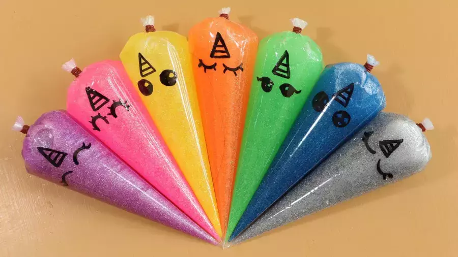 آموزش ساخت اسلایم رنگارنگ /اسلایم بازی کودکانه /بازی اسلایم /اسلایم اسمر لوله ای