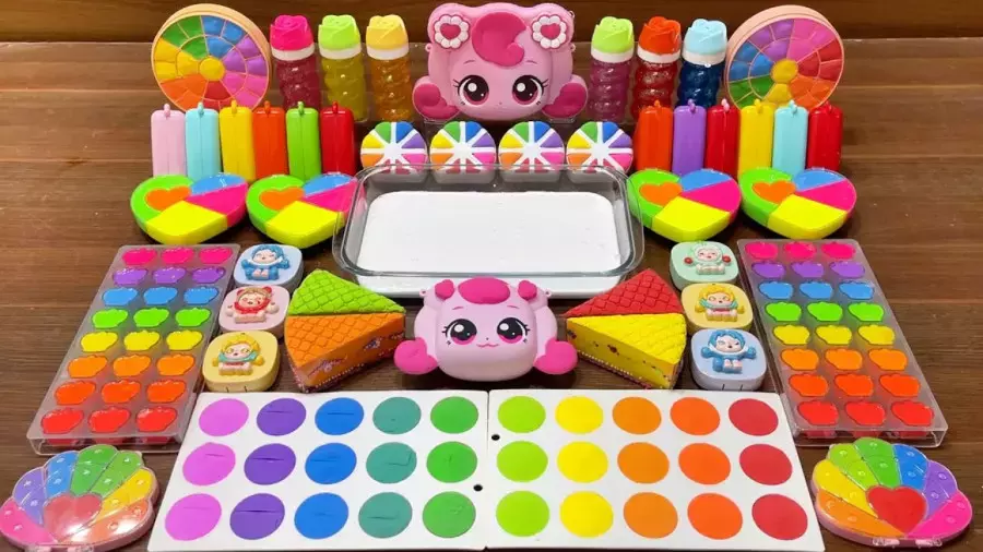 آموزش ساخت اسلایم ؛ اسلایم بازی جدید ؛ مخلوط کردن اسلایم رنگی رنگی