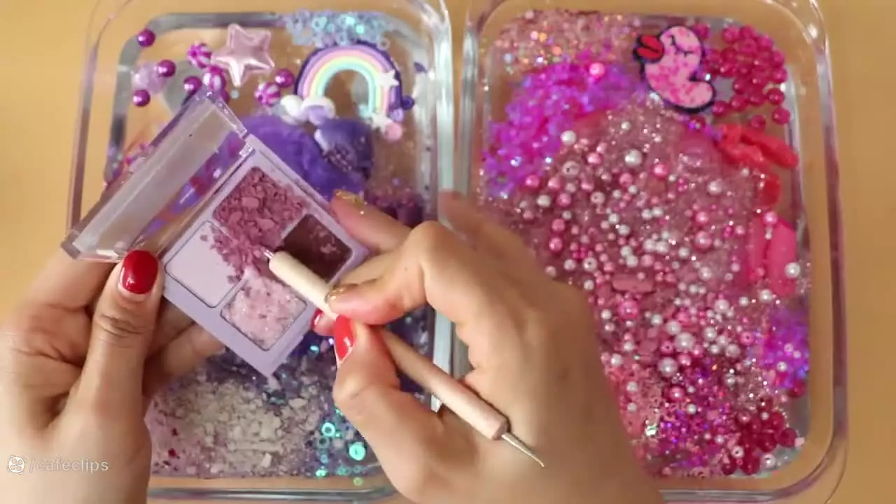 آموزش ساخت اسلایم جدید / اسلایم بازی کودکان / مخلوط کردن اسلایم لب