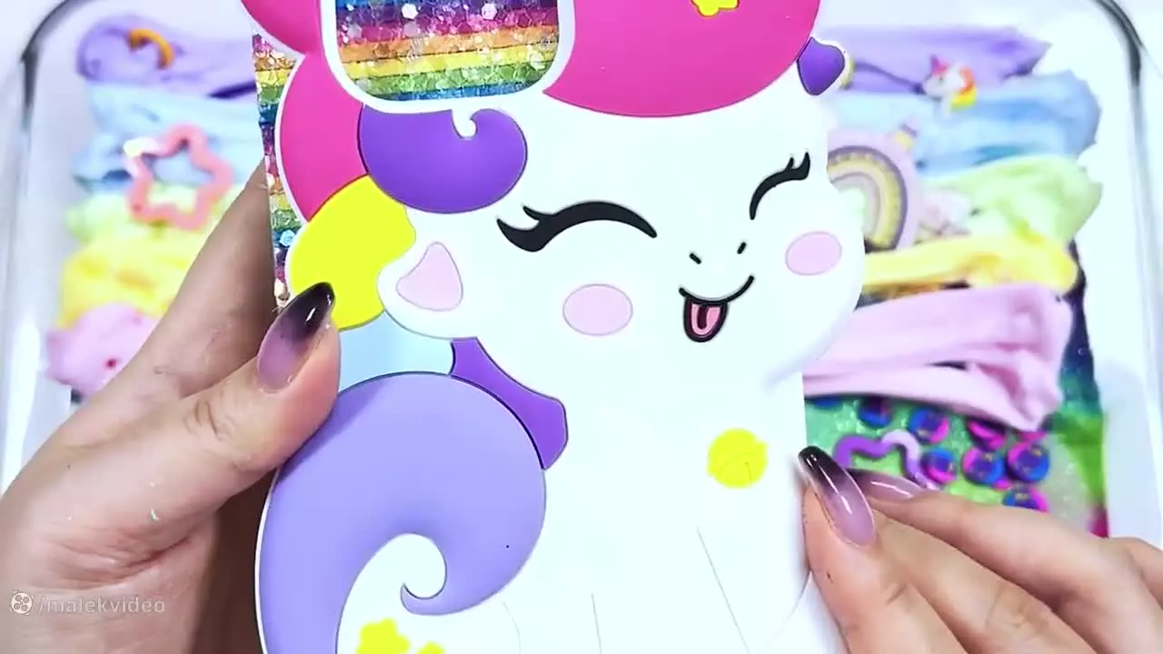 آموزش ساخت اسلایم ؛ اسلایم بازی جدید ؛ مخلوط کردن اسلایم یونیکورن