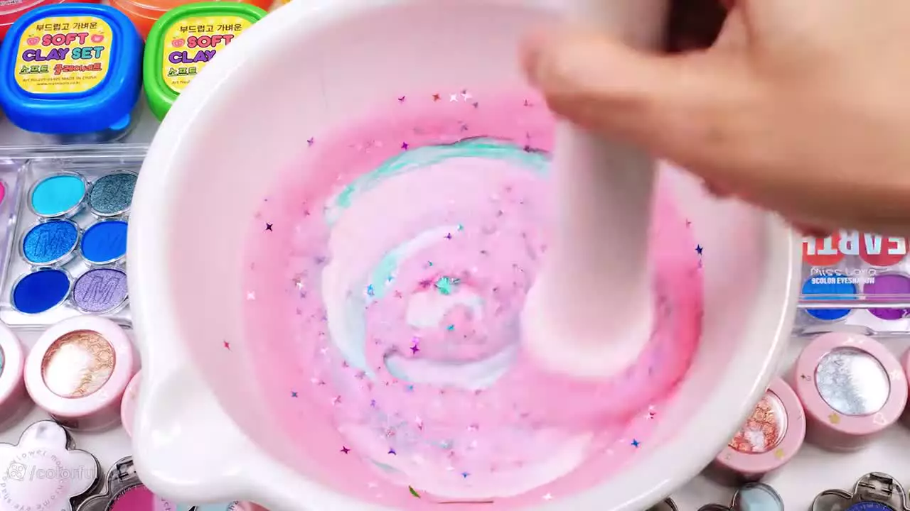 آموزش ساخت اسلایم - اسلایم اسمر - اسلایم بازی - میکس اسلایم کالرفول