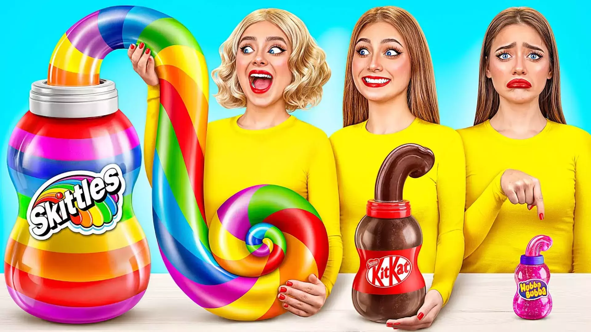 چالش غذاهای آتشین در برابر غذاهای یخی/چالش غذای هالووینی در برابر غذای  عادی