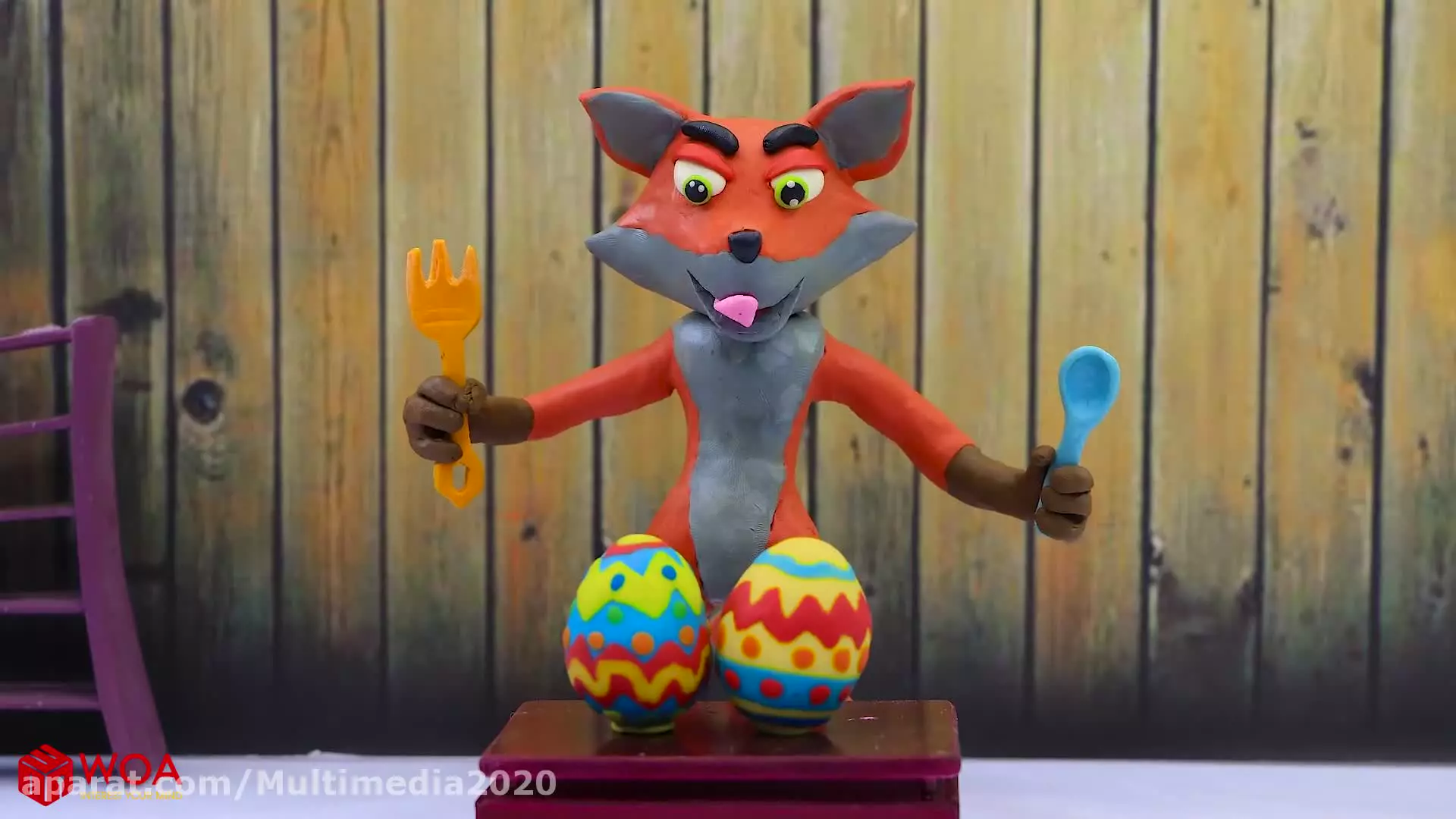 کارتون خمیر بازی :: لوکا و السا چالش بازی غذای همرنگ