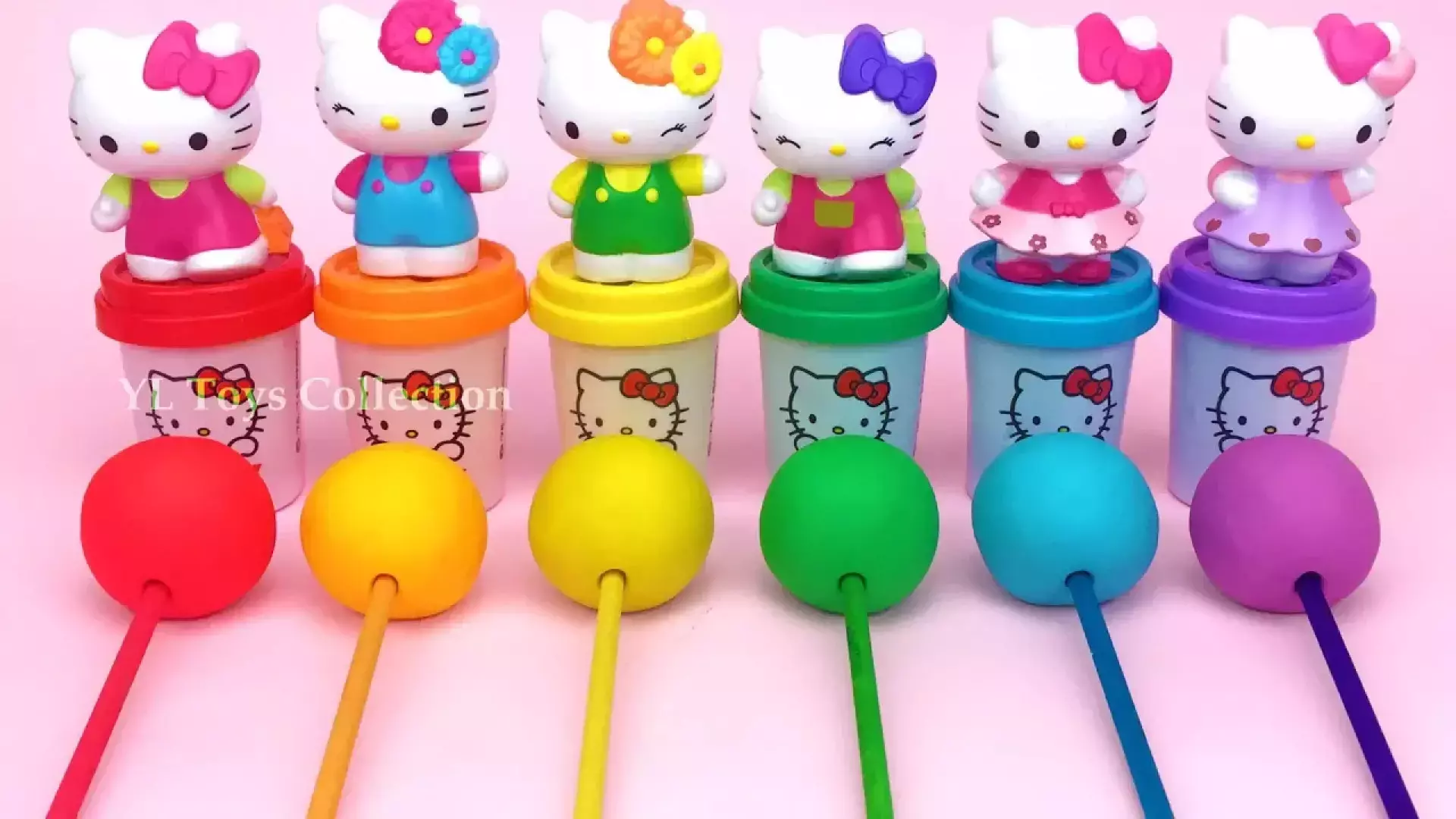 آموزش خمیر بازی ، خمیرهای رنگارنگ هلو کیتی ، آموزش رنگ ها و قالب ها