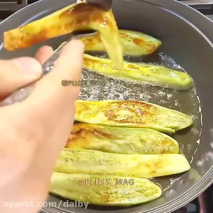 آموزش پخت یه غذای فوری با بادمجان