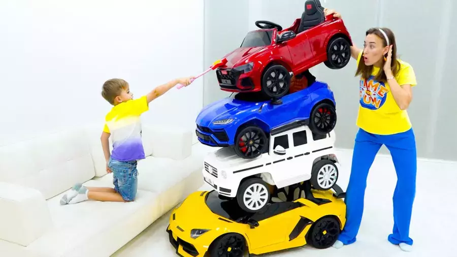 ولاد و نیکی-نیکی چالش ماشین سواری -کارتون ولاد ونیکی جدید-برنامه کودک ولادو نیکی