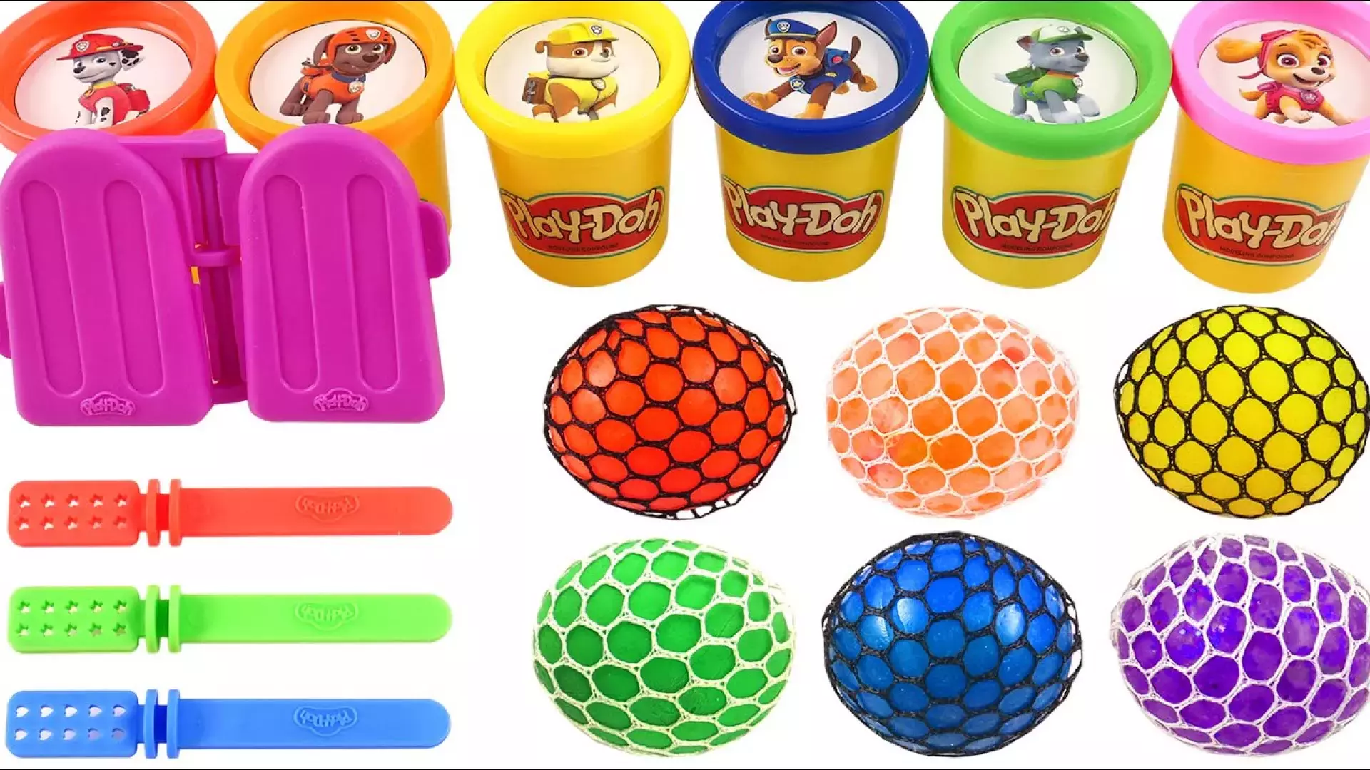 آموزش خمیر بازی ؛ ساخت بستنی رنگین کمانی با خمیر