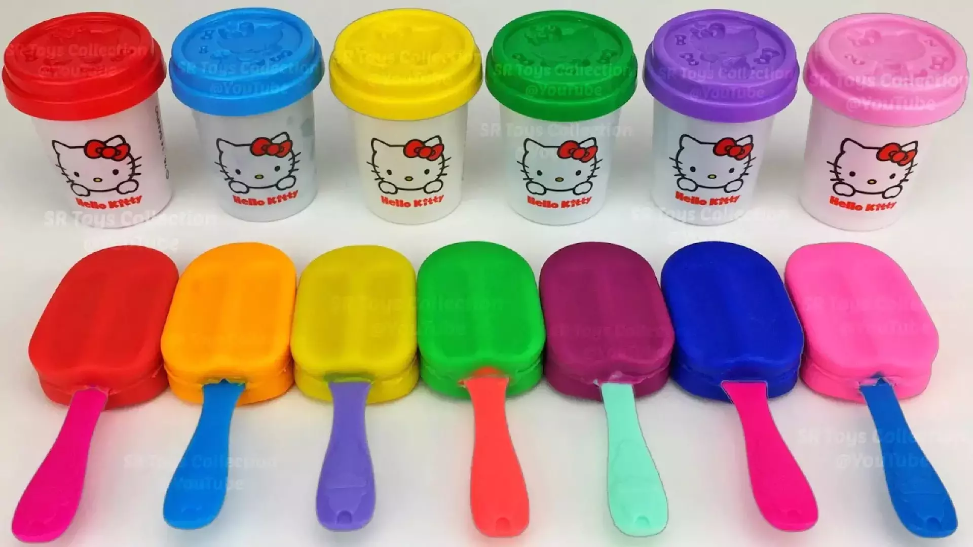 آموزش رنگها ؛ خمیر بازی و قالب حیوانات مزرعه ؛ ساخت بستنی رنگین کمانی